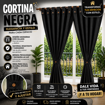 Cortina X2 Jaquard 300 Gramos 280cm