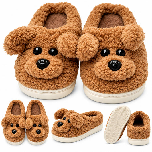 Pantufla Perrito Café Niños
