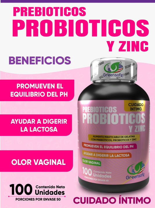🌸 Prebióticos, Probióticos y Zinc