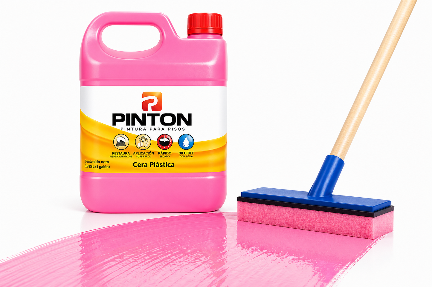 Cera Para El Piso Galón 4L + Aplicador | Cera Efecto Pintura Envío Gratis