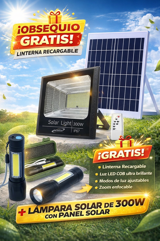 Reflector Solar 300w Incluye Obsequio