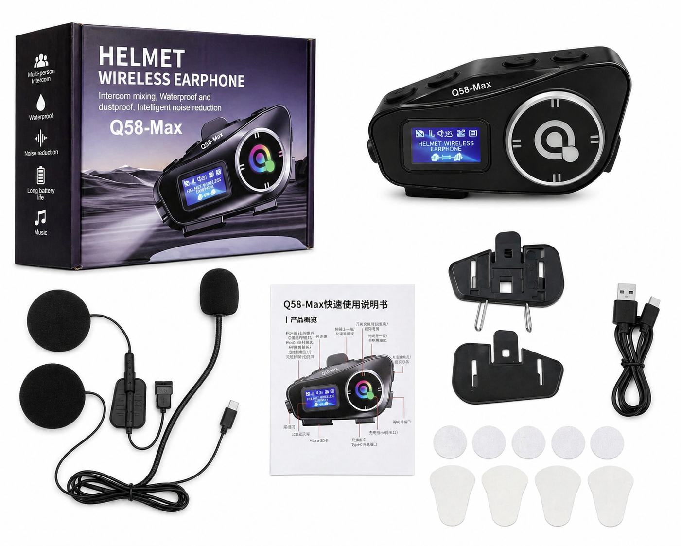 INTERCOMUNICADOR PARA MOTO Q58 MAX