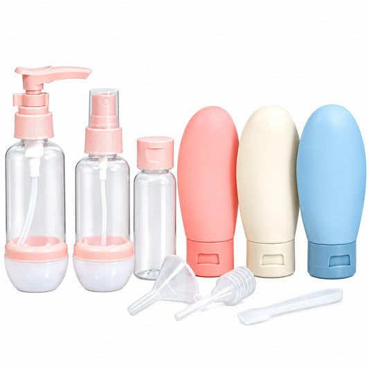 Set Viajero De Recipientes Para Aseo Y Belleza