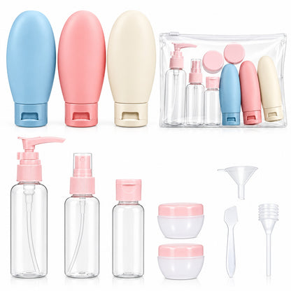 Set Viajero De Recipientes Para Aseo Y Belleza