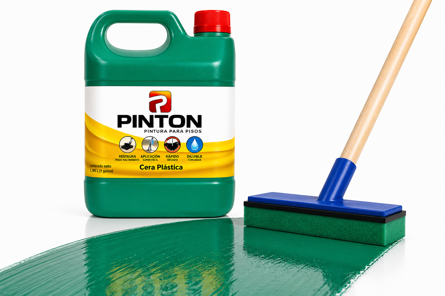 Cera Para El Piso Galón 4L + Aplicador | Cera Efecto Pintura Envío Gratis